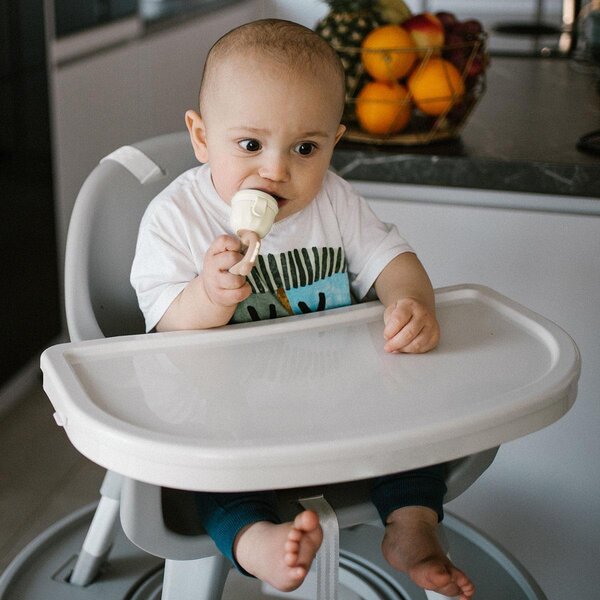 BabyOno keeratav puuviljalutt/püreelutt Dino Beige - BabyOno