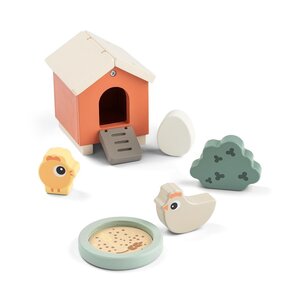 Done by Deer puidust mängukomplekt Tiny farm Clucky - Done by Deer