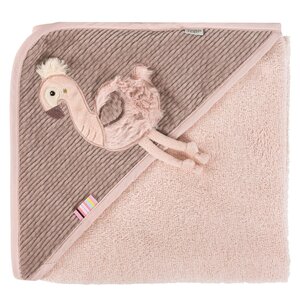 Fehn kapuutsiga vannirätik 80x80cm, Flamingo - Fehn