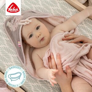 Fehn kapuutsiga vannirätik 80x80cm, Flamingo - Fehn