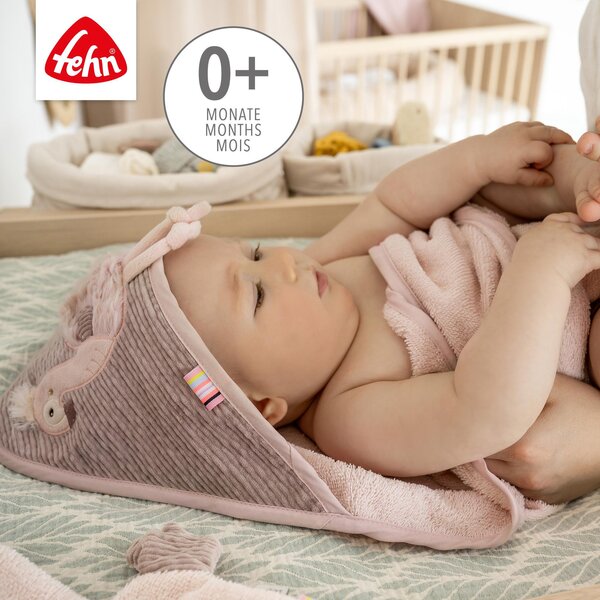 Fehn kapuutsiga vannirätik 80x80cm, Flamingo - Fehn