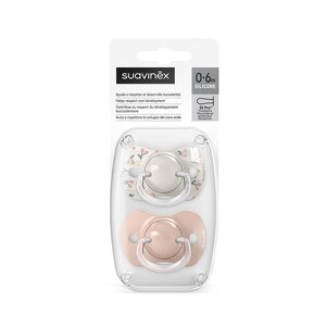 Suavinex sümmeetriline lutt 2tk, (0-6kuud) Birdies Pink - Suavinex