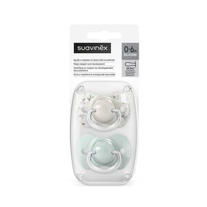 Suavinex sümmeetriline lutt 2tk, (0-6kuud) Birdies Green - Suavinex