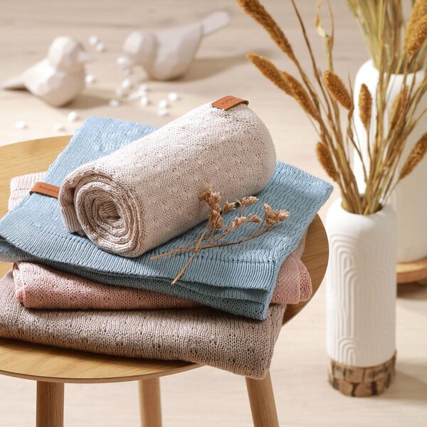 BabyOno kootud bambustekk 75x100cm, Blue - BabyOno