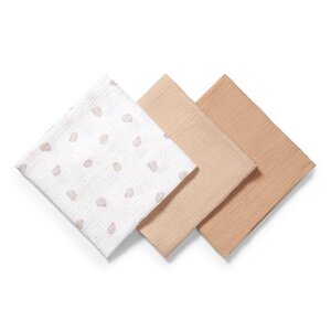 BabyOno musliinist mähkimislinad 70x70cm, Beige 3tk - BabyOno