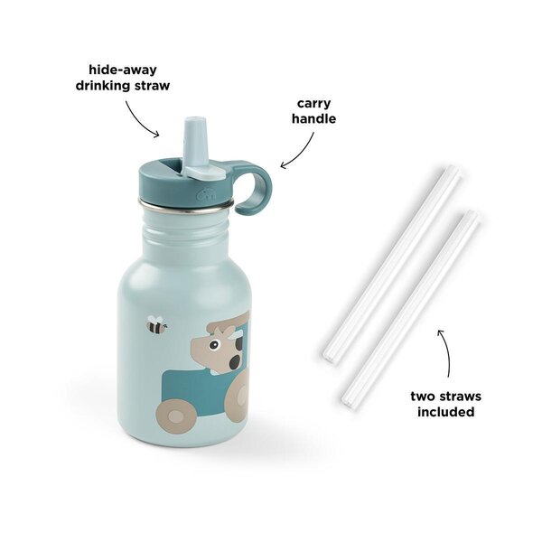 Done by Deer metallist joogipudel Tiny Farm 350ml Blue - Done by Deer