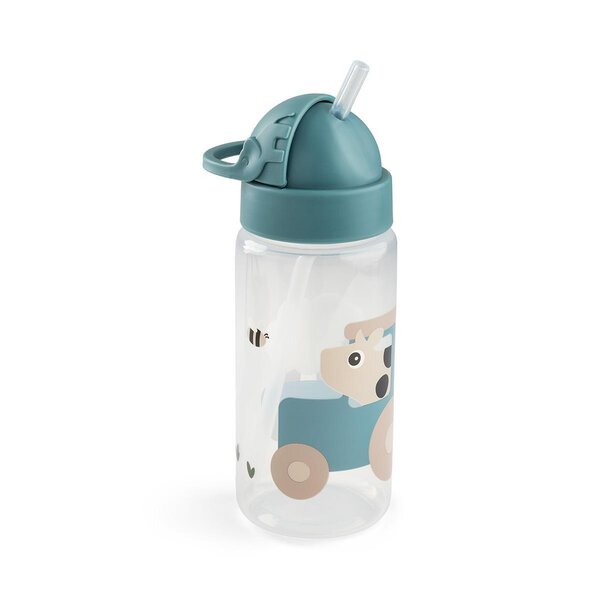 Done by Deer kõrrega joogipudel Tiny farm 350 ml Blue - Done by Deer