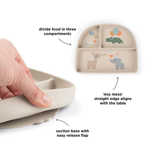 Done by Deer sektoritega taldrik Celebration Sand - Done by Deer