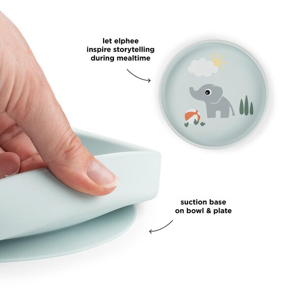 Done by Deer iminapaga silikoonist taldrik Playground Blue - Done by Deer