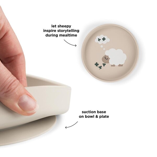 Done by Deer iminapaga silikoonist taldrik Tiny farm Sand - Done by Deer