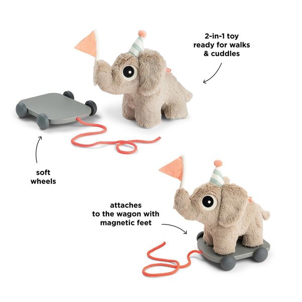 Done by Deer järelveetav mänguasi 2in1 Elphee Sand - Done by Deer