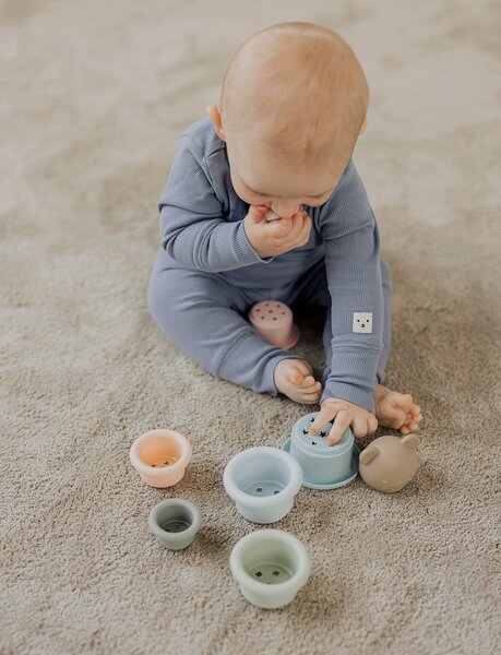 Teddykompaniet silikoonist ladumistorn 27cm, Teddy bear - Teddykompaniet