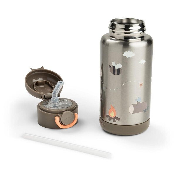 Done by Deer Insulated straw bottle Tiny trails 340ml Sand - Done by Deer