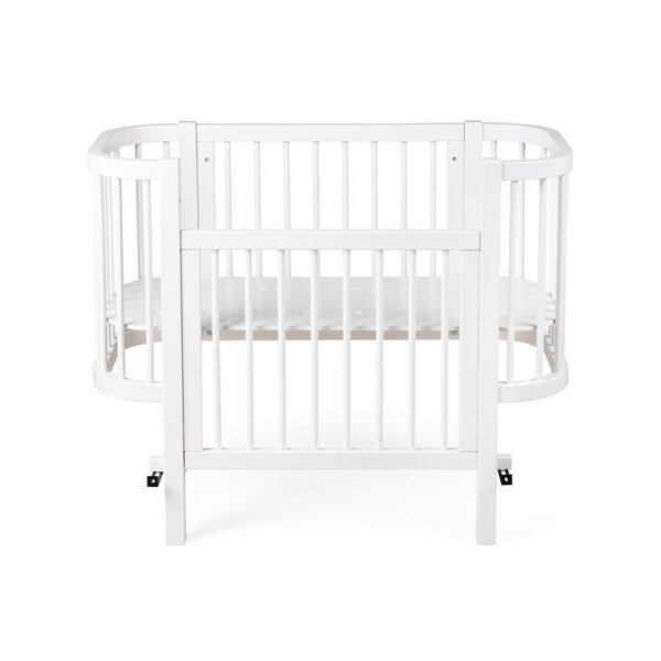 Sebra Bedside Crib, Classic White - Sebra