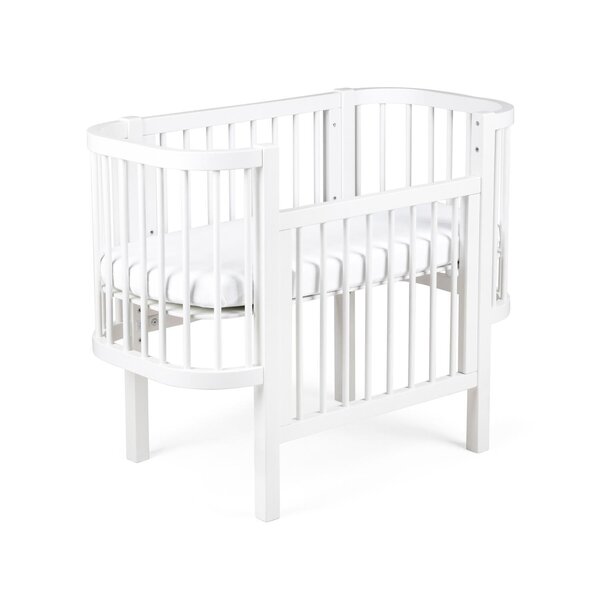 Sebra Bedside Crib, Classic White - Sebra