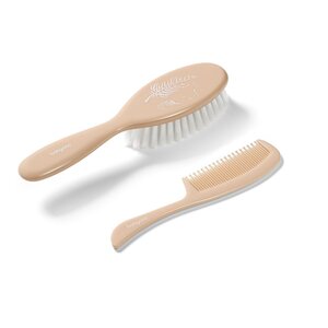 BabyOno  hairbrush and comb, super soft bristle Beige - BabyOno
