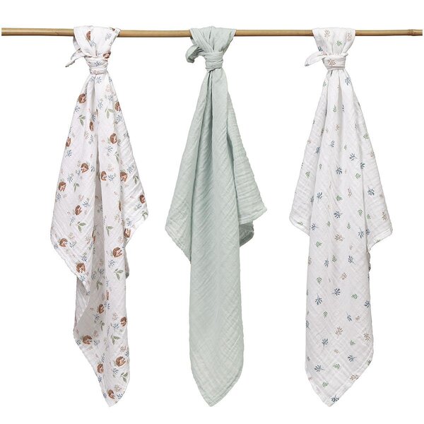 BabyOno musliinist mähkimislinad 3tk, Siil - BabyOno