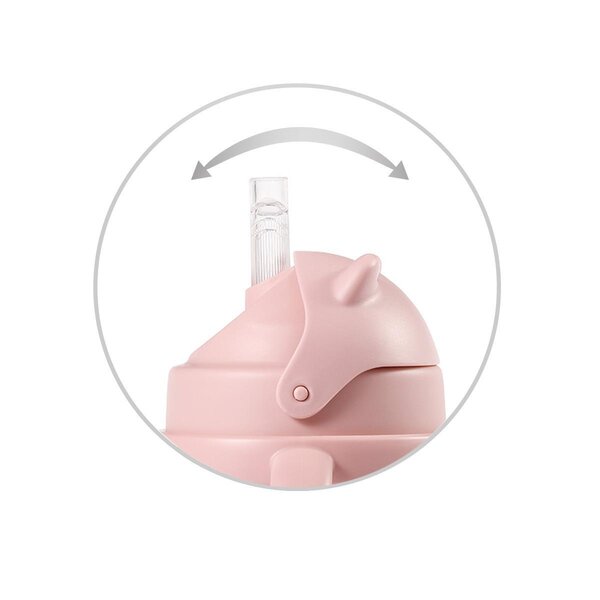 BabyOno Sippy cup with weighted straw 270ml, Pink - BabyOno